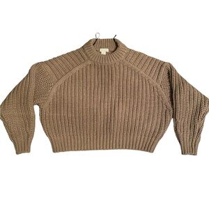 H&M Oversized Cropped Cable Knit Sweater M